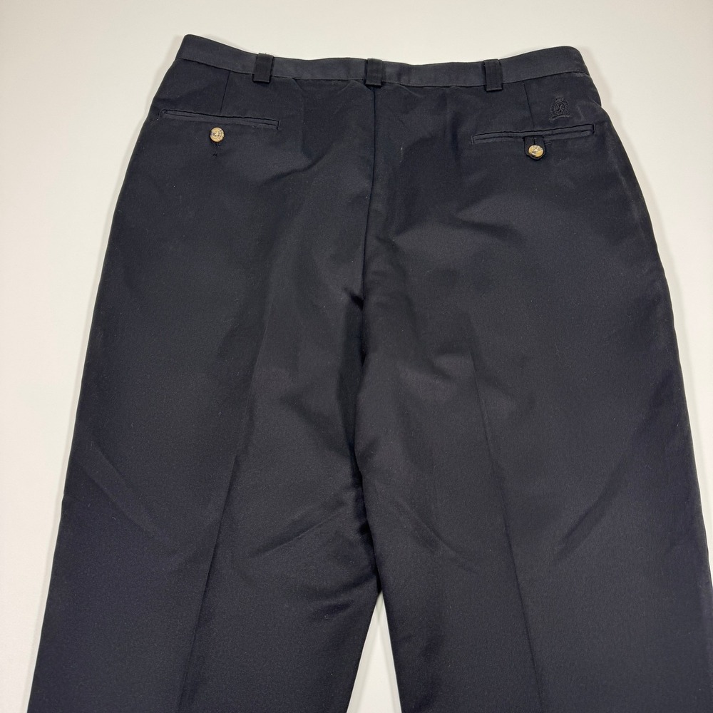 Tommy Hilfiger Mens 38x34 Fit 36x34 Black Pleated Chino Dress Pants Classic Fit - Picture 7 of 14